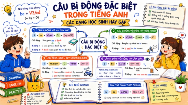 Câu Bị Động Đặc Biệt Trong Tiếng Anh: Các Dạng Học Sinh Hay Gặp