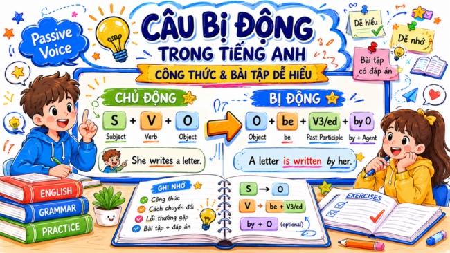 Câu Bị Động Trong Tiếng Anh: Công Thức Và Bài Tập Dễ Hiểu