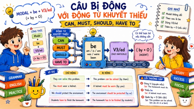 Câu Bị Động Với Động Từ Khuyết Thiếu: Can, Must, Should, Have To