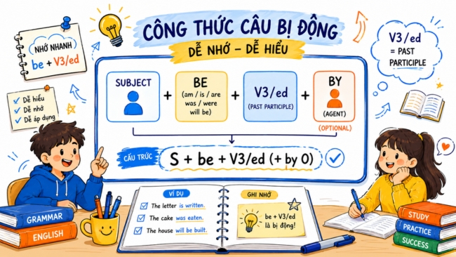 Công Thức Câu Bị Động Trong Tiếng Anh: Bảng Tổng Hợp Dễ Nhớ