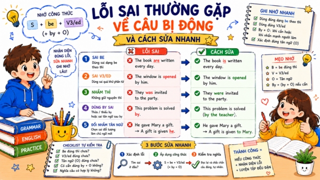 Lỗi Sai Thường Gặp Về Câu Bị Động Và Cách Sửa Nhanh